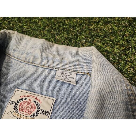 Vintage Bugle Boy Harley Davidson HOG Minnesota Denim Jean Jacket Mens Medium - Picture 6 of 9